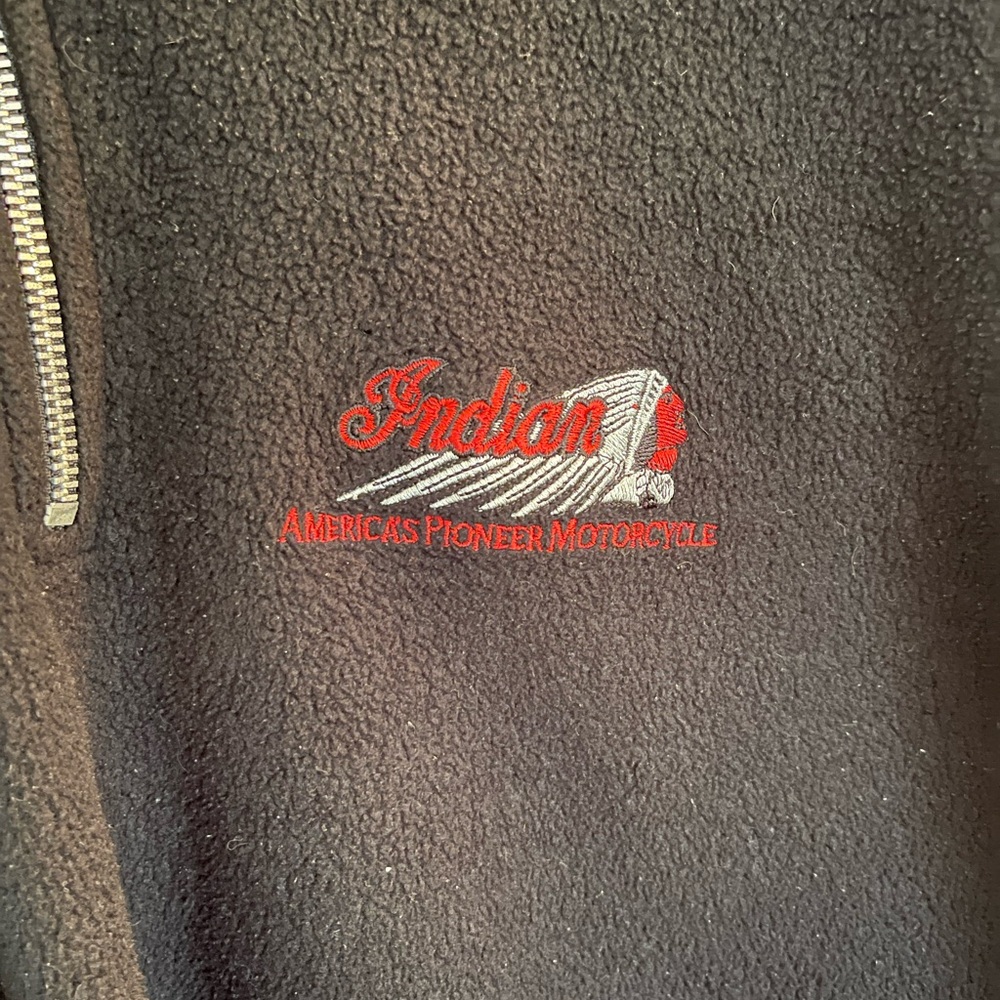 Vintage Indian Motorcycles Black 1/4 Zip Sweater
